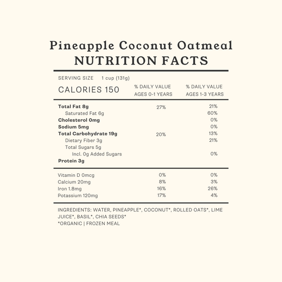 Pineapple Coconut Oatmeal